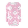 thumbnail image 2 of WTXUE Heart Print Fleece Sweater for Women Oversized Pullover Sweaters Crewneck Long Sleeve Pullover Tops Tunic Sweatshirts Casual Loose Blouse Valentine Basic Sweaters Light Pink Xl, 2 of 5