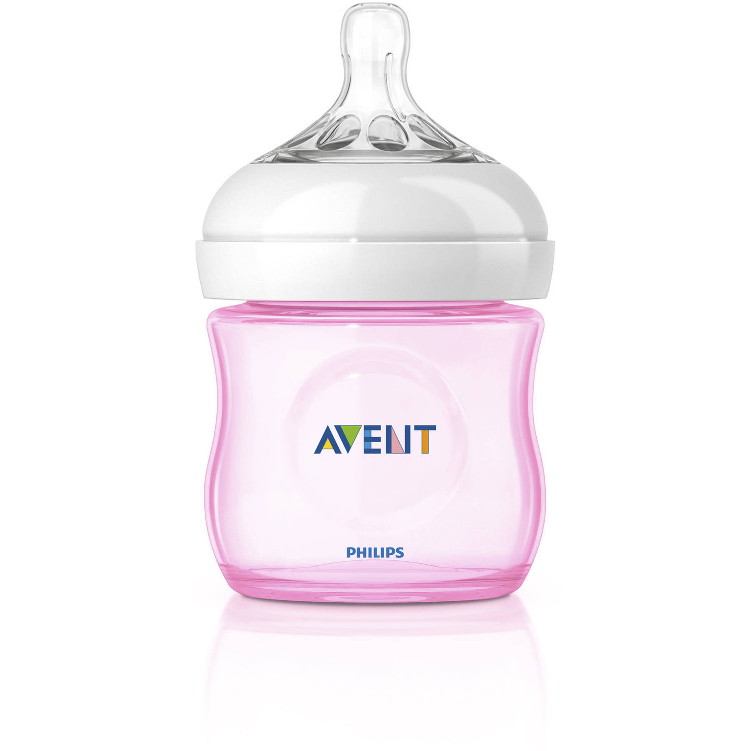 Avent 3-Pack Natural Bottles (4 oz.) - pink, one size - image 4 of 14
