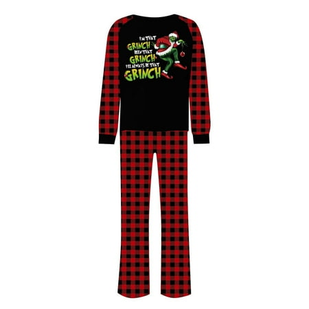 

JIASEN Holiday Christmas Family Christmas Prints Family Matching Long Sleeve Tops+Pants Set Family Matching Sets
