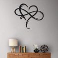 thumbnail image 3 of Metal Infinity Heart Art Love Wall Sign Decor para sala de estar hogar (negro) Likrtyny Para estrenar, 3 of 9