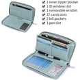 thumbnail image 2 of BOSTANTEN Leather Wallets for Women RFID Blocking Zip Around Credit Card Holder Phone Wristlet Clutch, 2 of 12