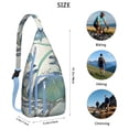 thumbnail image 3 of Boho Seahorse Hiking Backpack – Tropical Coastal Sling Daypack with Watercolor Marine Life Design, Lightweight Waterproof Travel Bag for Beach, Hiking, and Outdoor Adventures, 3 of 4