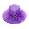 thumbnail image 4 of Hontri Ken/tucky Derby Hats for Women on Sale, Spring and Summer Mesh Sun Hat, Floral Temperament Wedding Hat, Sun Dome Big Brim Hat, Fashionable Hat for Women 0, 4 of 4