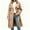 Brown, variant on Double Breasted Women Solid Color Casual Long Trench Coat with Belt