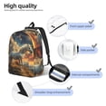 thumbnail image 3 of Disketp Starry Sky White Horse Mochila de Lona Estampada, Mochila Escolar de Viaje Ligera para Estudiantes y Portátil-Small, 3 of 5