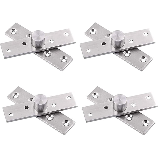 Bisagra de puerta giratoria de rotación suave, fácil instalación, bisagra de pivote oculta de acero inoxidable con diseño de cojinete de bolas para amplias aplicaciones en dormitorios, salas de
