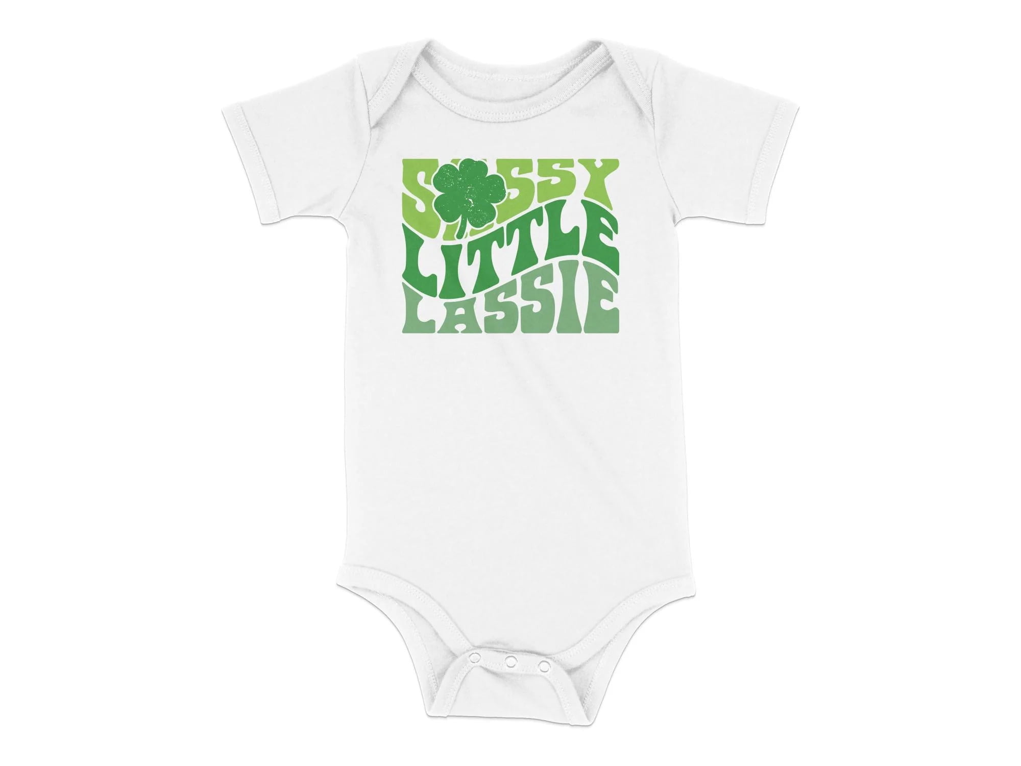 Sassy Little Lassie Onesie, St. Patrick's Day Baby Outfit, Irish Shamrock Baby Bodysuit, Green Clover Infant Clothing, Newborn Gift