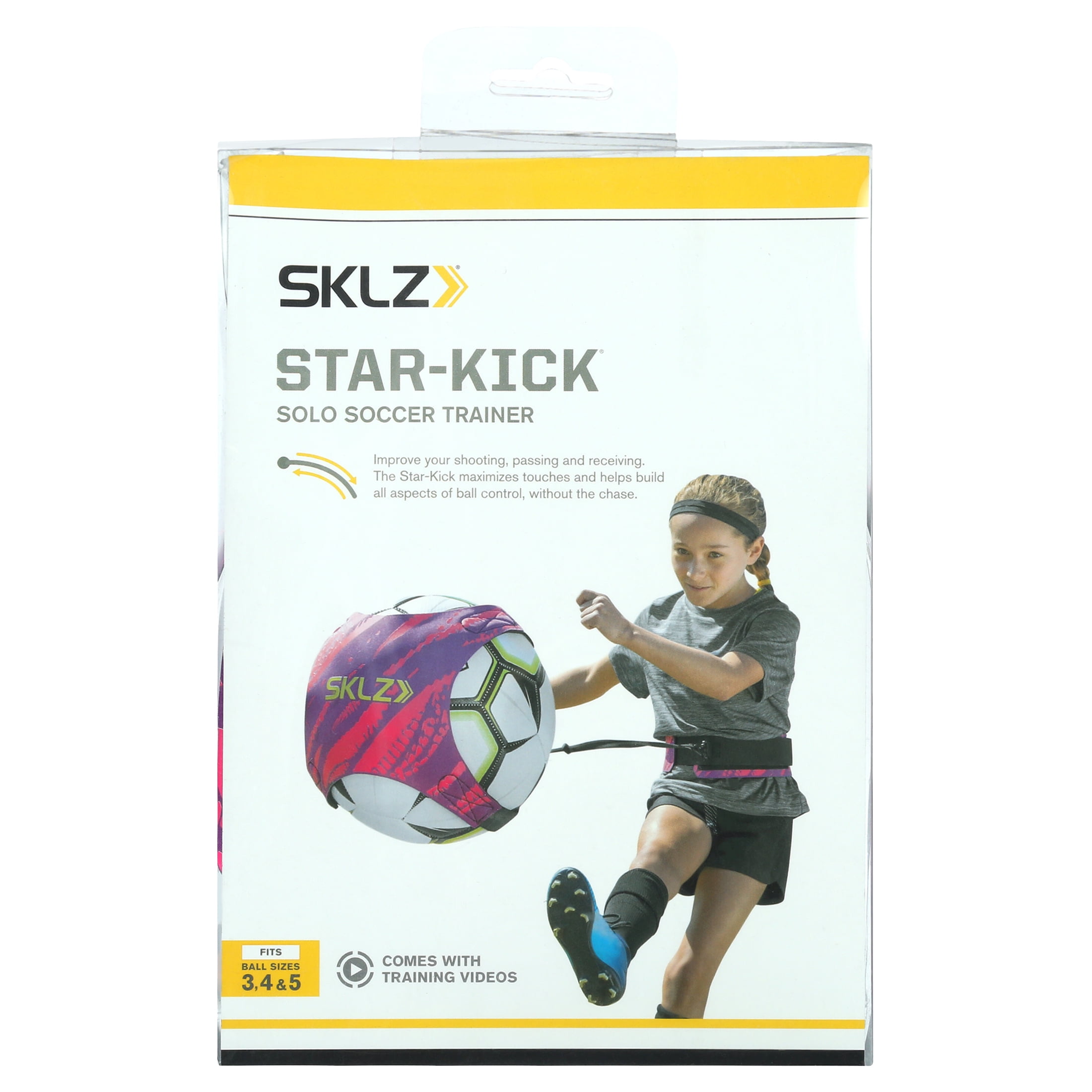 Black/Yellow SKLZ Star-Kick Solo Soccer Trainer 