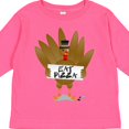 thumbnail image 4 of Inktastic Turkey Holding a Sign Says Eat Pizza Boys or Girls Long Sleeve Toddler T-Shirt, 4 of 5