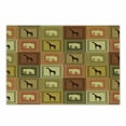 thumbnail image 1 of Safari Cutting Board, Animals Pattern Silhouette Exotic Fauna Frame Vintage Illustration, Decorative Tempered Glass Cutting and Serving Board, Small Size, Brown and Black, by Ambesonne, 1 of 1