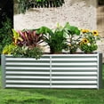 thumbnail image 7 of Land Guard 6x3x2ft Rectangle Galvanized Metal Raised Garden Bed, Planter Box Outdoor for Deep-Rooted Vegetables, Flowers, Green and Herbs,  Mustard Yellow, 7 of 7