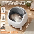 thumbnail image 3 of Large Smart Self-Cleaning Cat Litter Box, App-Controlled Automatic Cleaner with 3.43Gal Big Capacity, 2.4G Wifi Cat Litter Box with Odor Removal,  1 Brush, Trash Bags And 1 Mat, 3 of 15