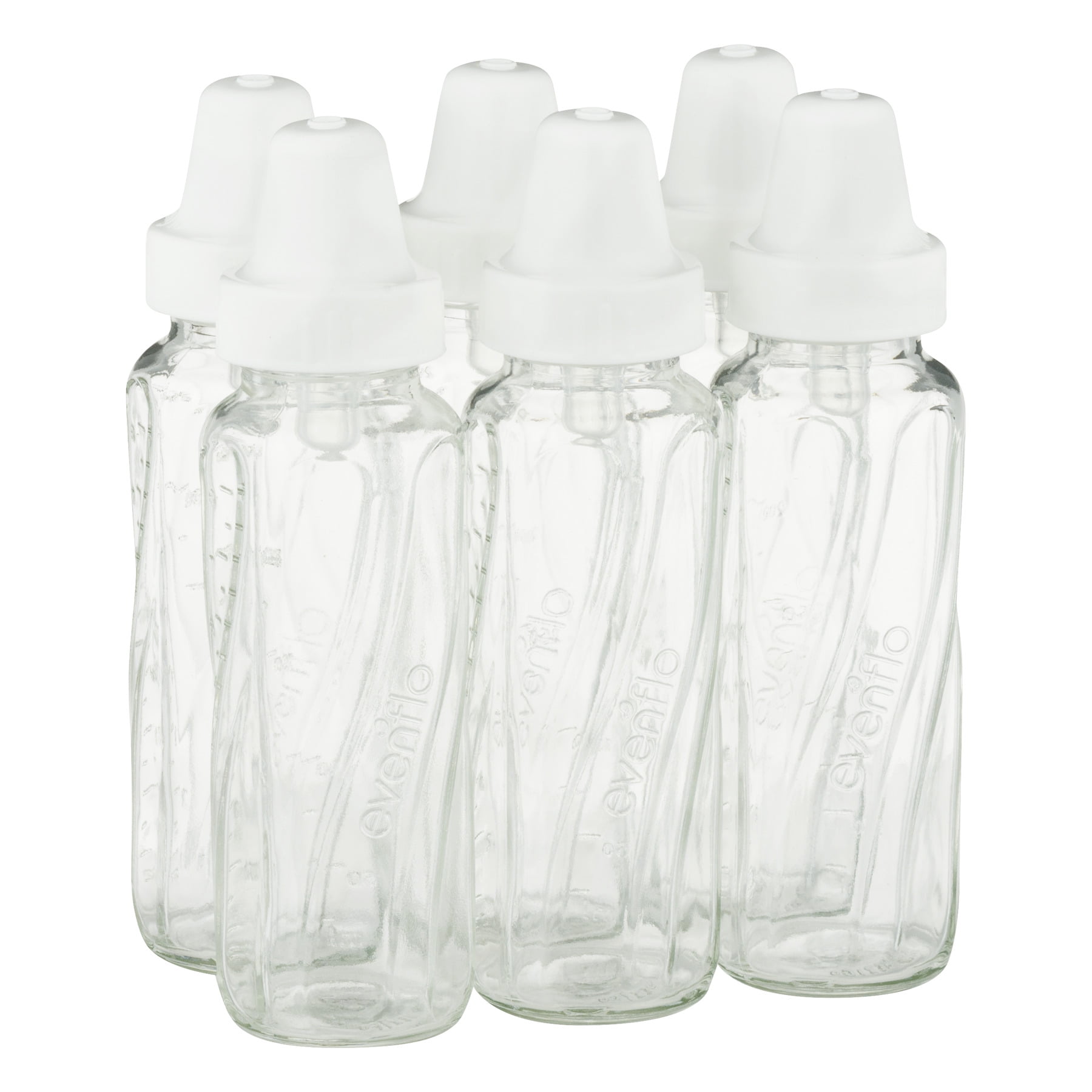 New Evenflo Classic Glass Twist Baby Infant Bottle Nursers 8 OZ 6 CT