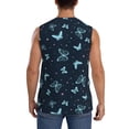 thumbnail image 4 of Bingfone Beautiful Butterflies Pattern Men's Tank Tops Workout Sleeveless Tee Shirts Running Beach Tanks for Men-XX-Large, 4 of 8
