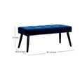 thumbnail image 2 of Costaelm Hank Tufted Velvet Upholstered Bench, Velvet Royal Blue, 2 of 7