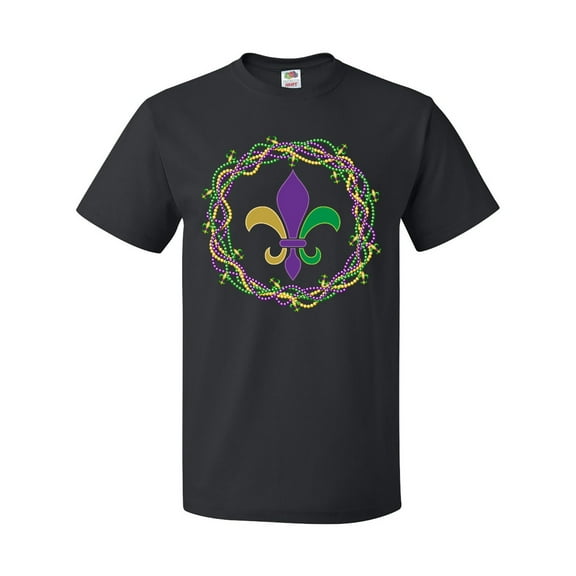 Inktastic Mardi Gras Fleur De Lis Beads T-Shirt
