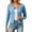 Blue, variant on Cardigan Women Solid Ribbed Knitted Long Sleeve Button V Neck Slim Women's Cardigans