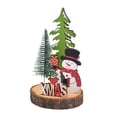 thumbnail image 4 of Wooden Christmas Table Decor Tabletop Christmas Tree Desktop Ornament Table Top Decoration for Home Indoor Party Xmas Present Snowman, 4 of 8