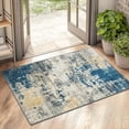 thumbnail image 1 of KIRFEIHT Modern Abstract Small Area Rug 2x3 Machine Washable Rug Non Slip Kitchen Rug Stain Resistance Mat for Entryway Grey Blue, 1 of 7