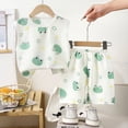 thumbnail image 2 of HCNTES Toddler Infant Baby Boys Spring Summer Clothes Set Kid Outfits for Girls Short Sleeves T-Shirt Tops Shorts Cute Outfits Set For 3t 4t 5t 6t 7t Kid Shorts Pajamas(Y1-Light Green,3-4 Years), 2 of 4