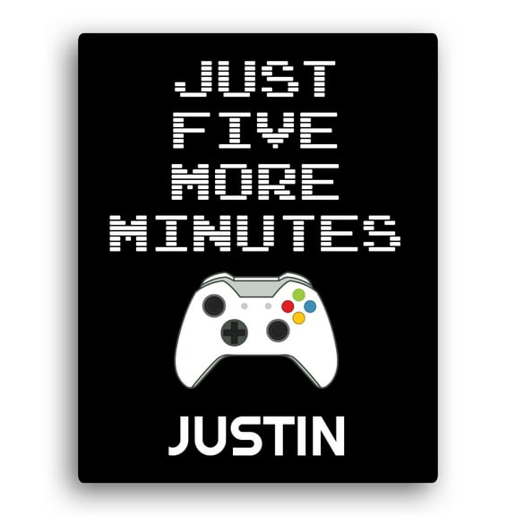 Personalized Planet 11x14 Just Five More Minutes Personalized Canvas Wall Art