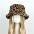 thumbnail image 6 of Breezora Women's Zebra Print Bucket Hat Winter Warm Fluffy Fisherman Cap for Fashion Outdoor Use, 6 of 9