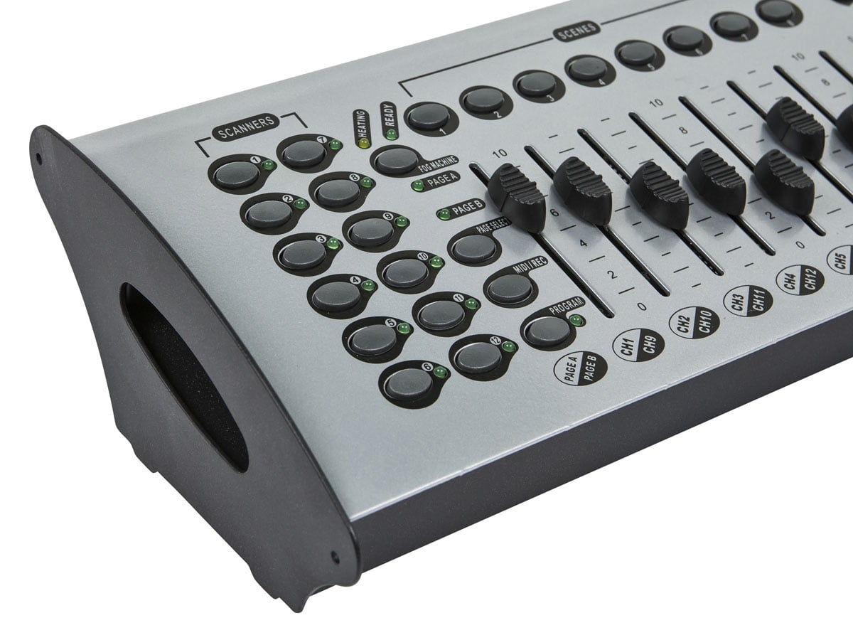 Monoprice Universal DMX-512 Controller | 16-Channel, MIDI compatible, Control up to 12 intelligent lights - Stage Right Series