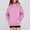Pink, variant on ECHFIPROM Womens Hoodies with Pocket Oversized Long Sleeve Purple Solid Color Casual Womens 1/4 Zip Hooded Daily Basic Top,M