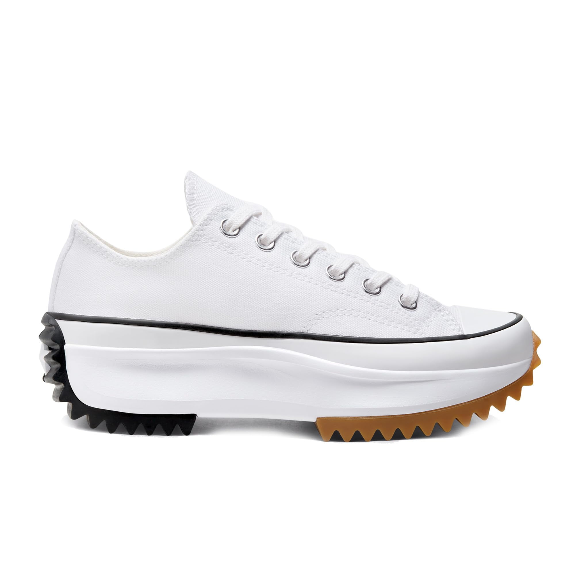 Converse Women's Run Star Hike Platform Sneakers, White/Black/Gum, 9 Medium US