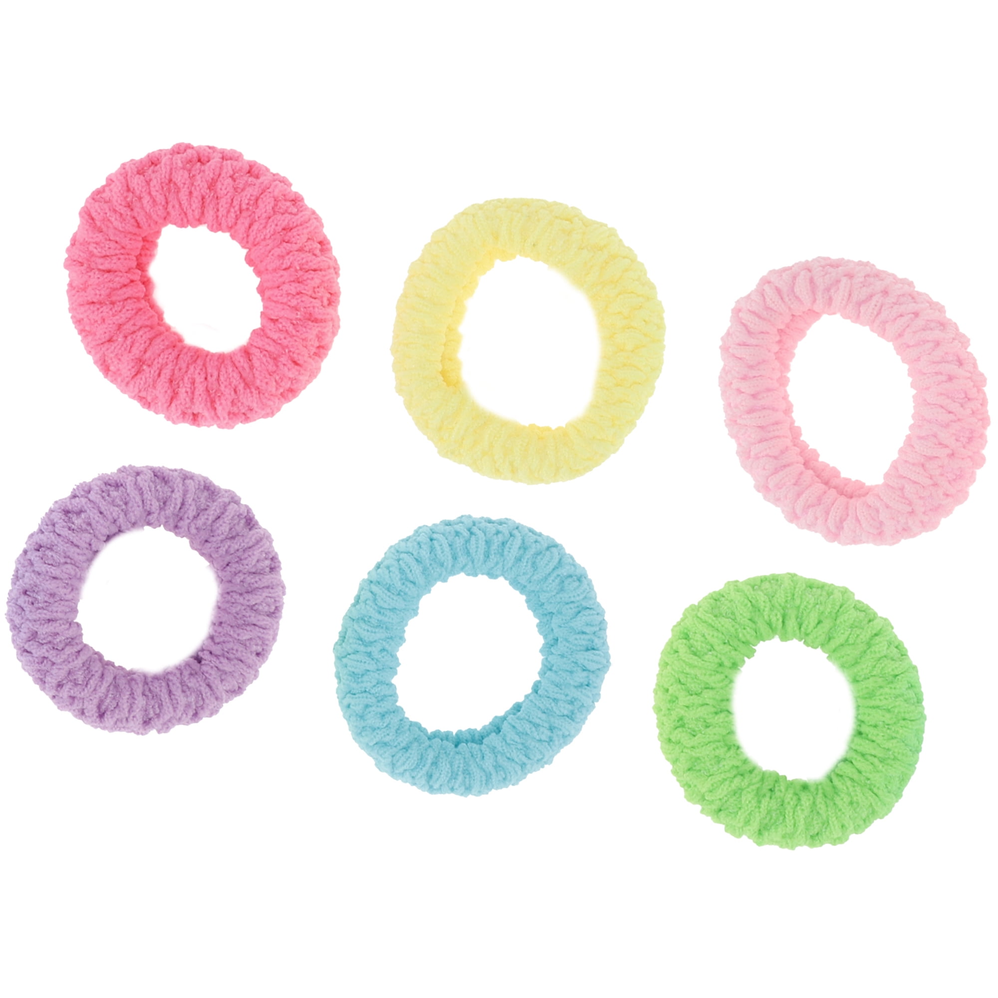Unique Bargains Women's Thickened Wide Edge Hair Ropes 6 Pcs Assorted Color