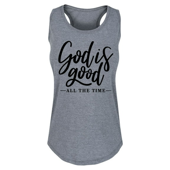Solid Light - God Is Good All The Time - Women's Racerback Tank