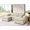 Beige, variant on Large Arms Cordory Upholstered Modular Sectional with 2 Ottomans
