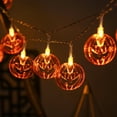 thumbnail image 1 of Guirnalda De Luces Led De Halloween De 3 Metros, Guirnalda De Luces Decorativas De Calabaza Con Mueca Impermeable Para Jardines, Céspedes Y Porches Minnieouse HA038670-00, 1 of 6