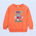 thumbnail image 2 of Wuxian Boys Girls Sweatshirts Cotton Long Sleeve Crewneck Cartoon Animals Dinosaur Printed Pullover Toddler Kids Winter Warm Shirt Base Clothes,Orange,12-24 Months, 2 of 9