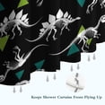 thumbnail image 6 of Black Cartoon Dinosaurs Skeletons Triangles Pattern Shower Curtain 36"x72" ,Bathroom Decorative Shower Curtains Set with 12 Hooks,Modern Waterproof Washable Shower Curtain, 6 of 6