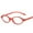 Red, variant on Women's Fashionable Flat Lens Retro Small Oval Glasses