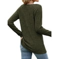thumbnail image 6 of Hibeli Women Square Neck Long Sleeve Ribbed Slim Fit Solid Color Top, 6 of 7