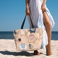 thumbnail image 3 of Wukai Cute Ink Drawn Elephants Print Zipper Bag,large Beach Tote Bag,Waterproof Sandproof Bag,Grocery and Picnic Tote Travel Bag, 3 of 5
