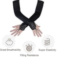 thumbnail image 5 of Long Opera Party 20s Satin Gloves Stretchy Adult Size Elbow Length, 5 of 5