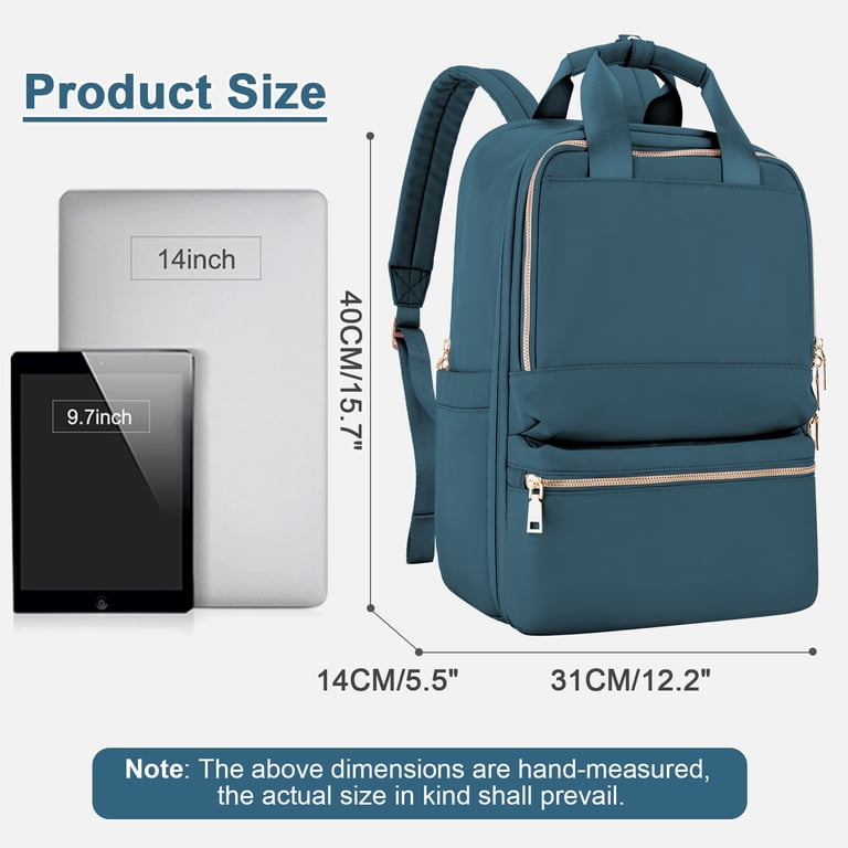 SYCNB Travel Backpack Carry On, Peacock Blue Laptop photo 8