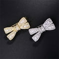 thumbnail image 5 of Rhinestone Tiny Bow Brooch Pin for Women Cubic Zirconia Minimalist Ribbon Knot Lapel Pins Cost Clothing Shirt Suit Safety Clip Dainty Accessory Jewelry, 5 of 12