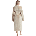thumbnail image 3 of TowelSoft Women Plush Shawl Collar Robe, Fleece Bathrobe, Beige (S/M), 3 of 4