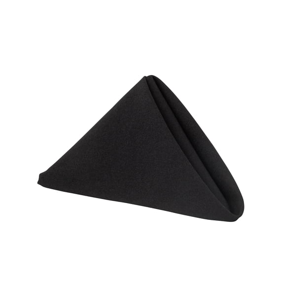 Restaurantware-Luxenap 20 x 19.75 Inch Fabric Napkins, 10 Machine Washable Restaurant Cloth Napkins - Durable, Restaurant Quality, Black Polyester Dinner Napkins, For Dinner Parties And Weddings,