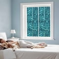 thumbnail image 3 of Teal Green Ocean Waves Window Privacy Film, Summer Sea Pool Static Cling UV Sun Blocking Heat Control Window Tint Day and Night, Non-Adhesive Reusable One Way Windows Privacy Cover 19.6''x39.3'', 3 of 7