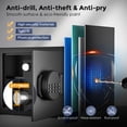 thumbnail image 4 of SRWTRCHRY 1.1 Cu. ft. Safe Box, Keys & Digital Keypad Lock, Home Safe for Money, Wall Mountable, Black, 24.7lb, 4 of 14