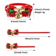 thumbnail image 3 of Dog Collar Green Plaid Bowtie with Bell Extra Small Christmas Holiday, 3 of 7