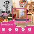 thumbnail image 6 of Compact 36” Kids Trampoline, Foldable Fitness Rebounder with Safety Pad, Indoor Exercise Equipment for Small Spaces, Supports Adults, Pink, 6 of 6