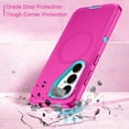 thumbnail image 4 of I-HONVA For Samsung Galaxy S26 Case,Magnetic 3-Layer Military Grade Drop Protection Anti-Slip Rugged Shockproof Dustproof Protection Phone Case,Rose Green, 4 of 7