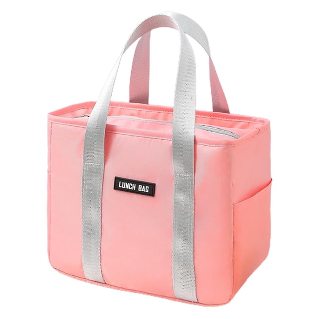 Naievear Bolsa de almuerzo impermeable de gran capacidad con aislamiento de tela Oxford lonchera térmica para el trabajo (hy)