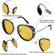 thumbnail image 4 of Gafas de sol retro Steam Punk Gafas redondas de aviador de doble puente Steampunk para mujeres y hombres Gafas de sol retro con bordes gruesos y gafas de doble haz, 4 of 5